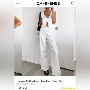 Levanzo Cotton linen 2 piece set NWT